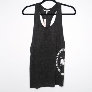Victoria's Secret Womens Racerback Tank Top Size Medium Gray Angel Sheer‎ Gym